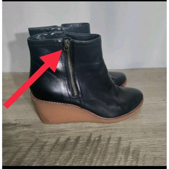 Cole Haan Women's Black Auden Short Waterproof Wedge Ankle Boot Bootie 10B - Picture 11 of 11